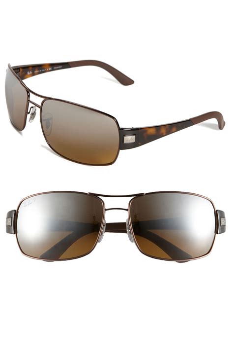 Ray-ban Polarized Metal Aviator Sunglasses in Brown (brown polarized ...