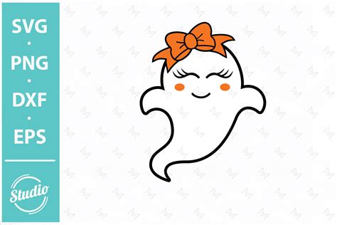 Girl Ghost Svg, Cute Baby Ghost, Ghost Graphic by Design Studio ...