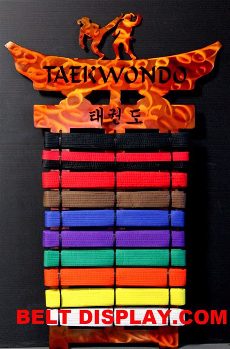 Taekwondo Belt Display: Martial Arts Belt Holder: Karate Belt Rack ...