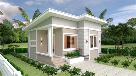 House Design Plans 7x7 with 2 Bedrooms Full Plans - SamHousePlans