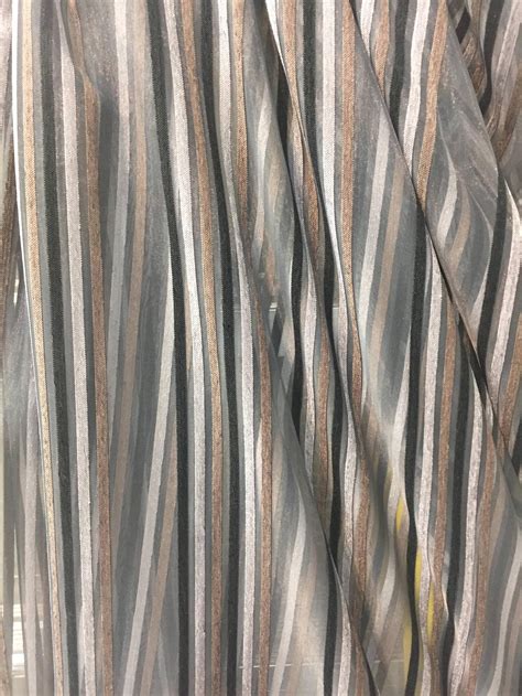 120' inch Black Silver Brown Velvet Stripes sheer Fabric | Etsy | Black ...