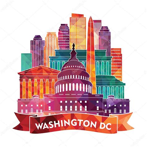 Washington DC Skyline. vector, gráfico vectorial © CamillaCasablanca ...