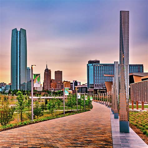 Scissortail Park Promenade Walk To The Oklahoma City Skyline Photograph ...