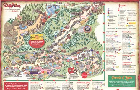 Dollywood - 2008 Park Map