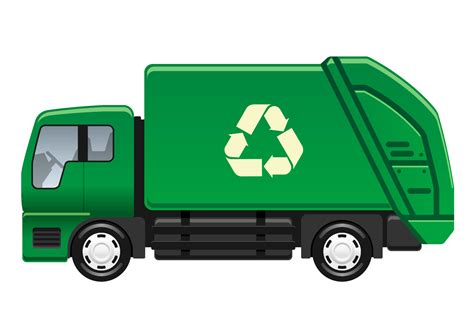 Vector Recycling Truck Isolated On A White Background. 5568328 Vector ...