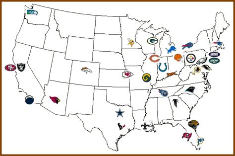 Geography of the NFL: NFL Team Locations