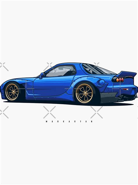 "Wide body RX7" Sticker for Sale by OlegMarkaryan | Redbubble