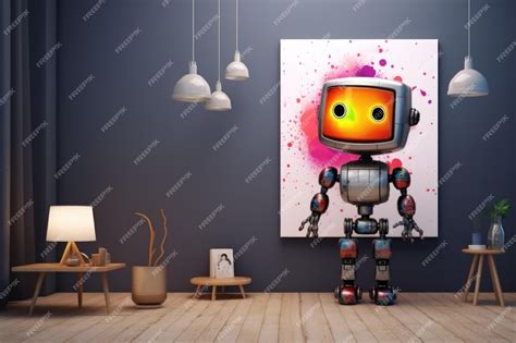 Premium Photo | Generative AI art technology concept robot painting ...