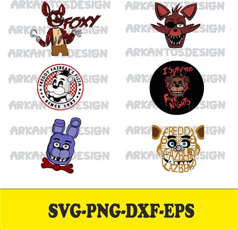 FNAF Bundle Svg, FNAF Svg, Five Nights at Freddy's Set, Freddy's Svg - Etsy