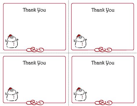 6 Best Images of Free Printable Christmas Thank You Card Templates ...