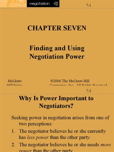 Power - Negotiations | PDF | Negotiation | Emergence