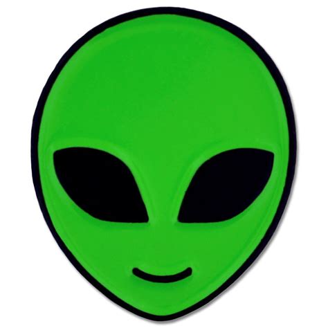 PinMart's Green Alien Head Sci-Fi Enamel Lapel Pin | Emoji tattoo ...