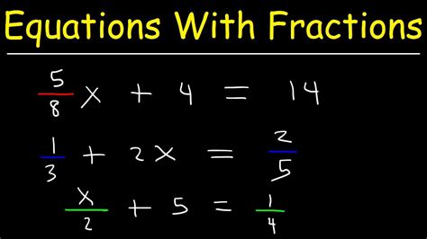 How To Solve Linear Equations With Fractions - YouTube