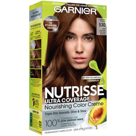 Garnier Nutrisse Ultra Coverage Hair Color 530 Deep Medium Golden Brown ...