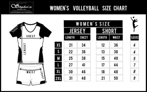 Women's Volleyball Size Chart Download Printable PDF | Templateroller