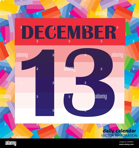 December 13 icon. For planning important day. Banner for holidays and ...