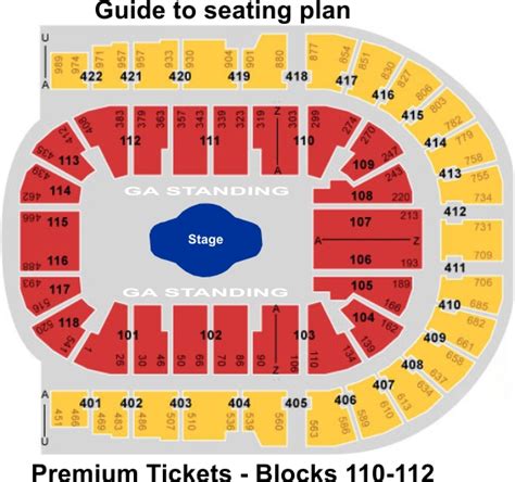 10++ O2 concert seating plan