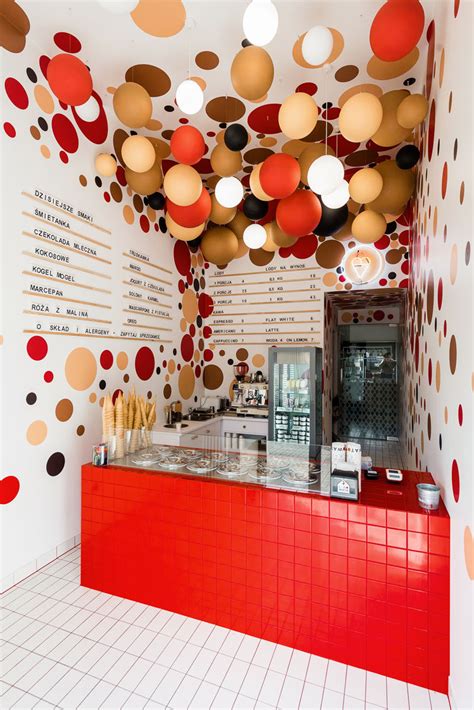 This Ice Cream Shop In Poland Used A Combination Of Colorful Dots And ...