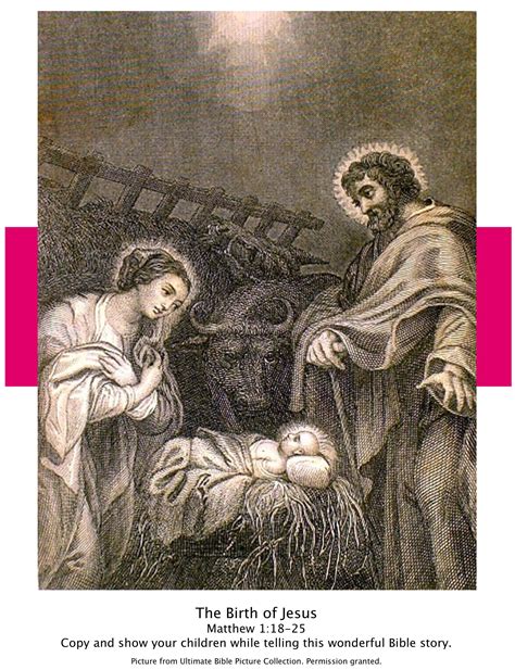 Bible Story Pictures - The Birth of Jesus - The Scripture Lady