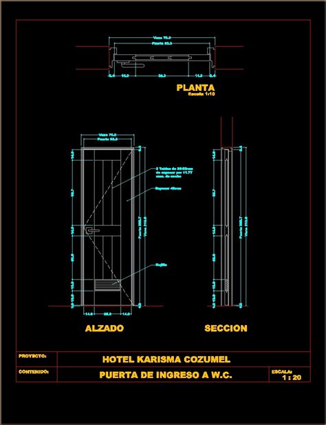 Door 2D DWG Detail for AutoCAD • Designs CAD