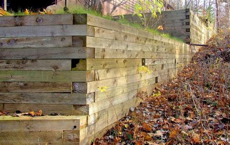 Timber Retaining Walls | Cross Tie | Railroad | Retaining Wall Companies