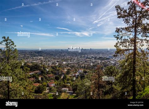 Downtown Los Angeles skyline view - Los Angeles, California, USA Stock ...