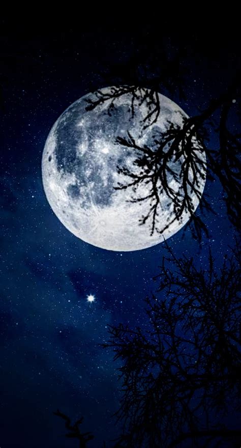 Dark moon, blue, HD phone wallpaper | Peakpx