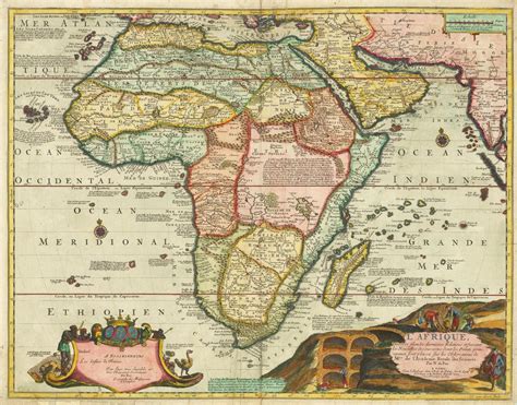 1700s Map Of West Africa Negroe Land European Map Ancient Maps | Images ...