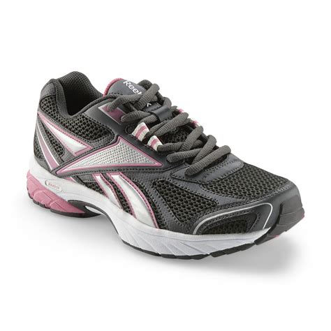 Reebok Women's Pheehan Running Athletic Shoe - Black/Pink Wide Width ...