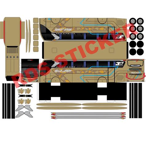 Diy Miniature Bus Pattern paperbus papercraft Bus Muji Jaya Bus ...