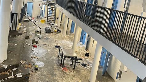 Images show extent of damage at jail in Massachusetts