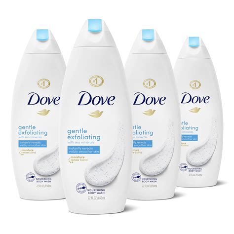 Dove Body Wash Gentle Exfoliating with Sea Minerals, 22 oz, 4 Count ...