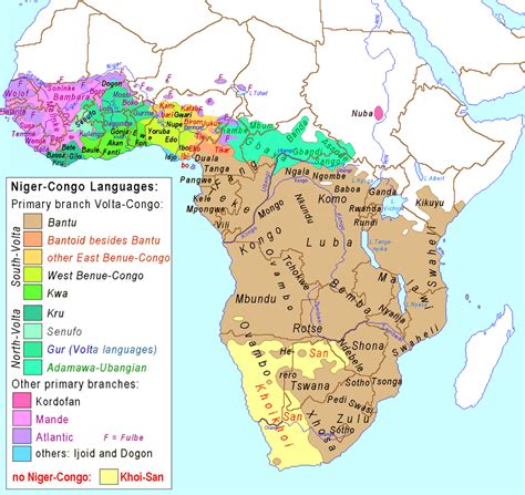 Niger Congo Language Map - MapSof.net