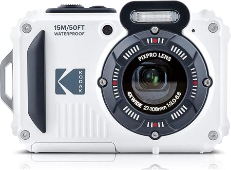 Kodak PIXPRO WPZ2 16MP 4x Zoom Tough Compact Camera - White: Amazon.co ...