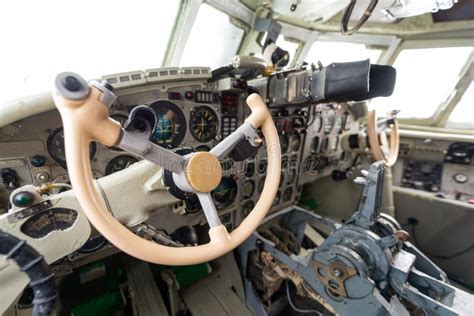 Inside An Old Turboprop Cockpit Stock Photo - Image of aircraft ...