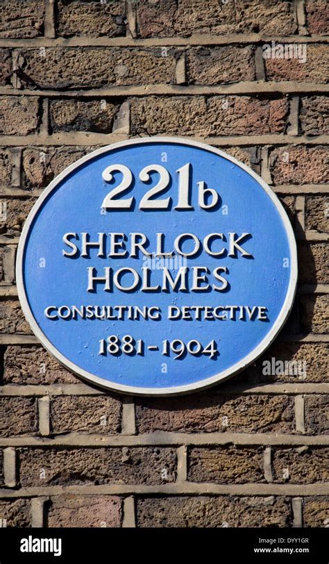 Sherlock Holmes blue plaque 221B Baker Street above museum Marylebone ...