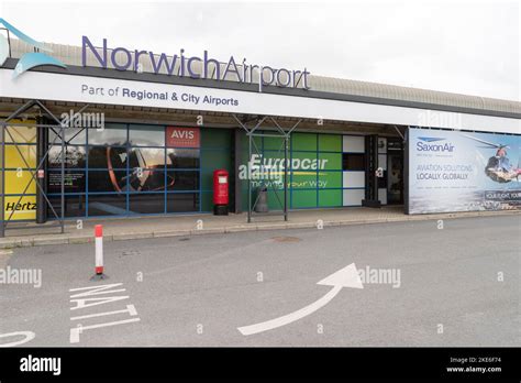 Public entrance to Norwich Airport terminal Stock Photo - Alamy