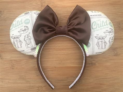 Baby Yoda Mickey Ears Star Wars Mickey Ears the Mandaloria - Etsy ...