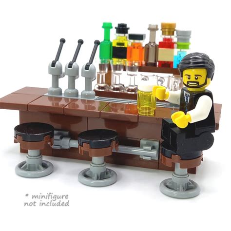 Models Built of LEGO® Bricks MOC Bar Tearoom Counter With Cocktails and ...