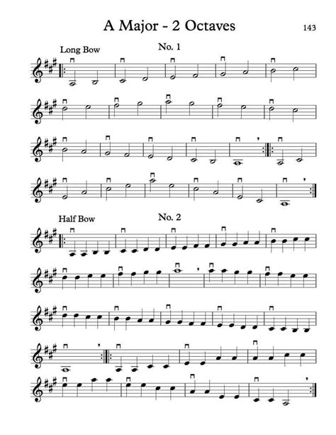 Printable Violin Scales