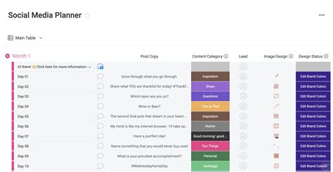 How to create a social media content calendar template - Digital ...