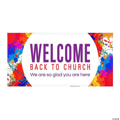 Welcome Back to Church Banner - Medium | Oriental Trading