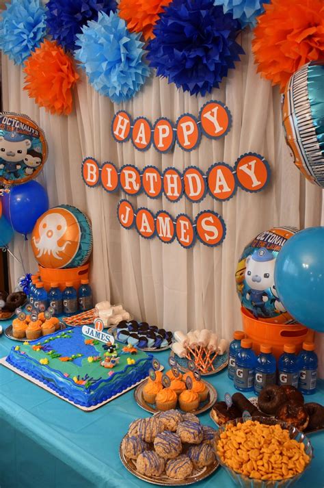 Octonauts theme birthday banner, balloons, and party treats Octonauts ...