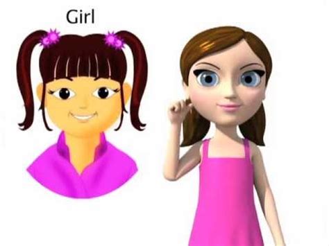 Girl - ASL sign for Girl - Animated - YouTube