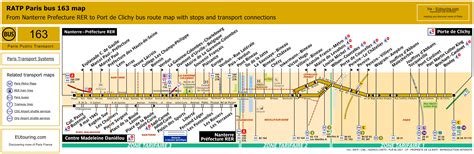 RATP bus maps, timetables for Paris bus lines 160 to 169