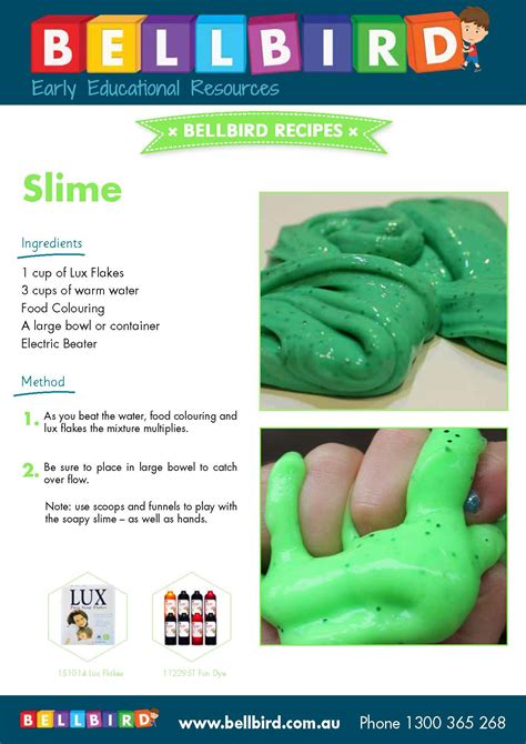 Recipes for Creativity Slime Recipe