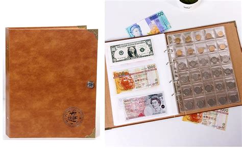 Ettonsun 10 Sheets 30-Pocket Coin Collecting Pages Coin Sleeves, Binder ...