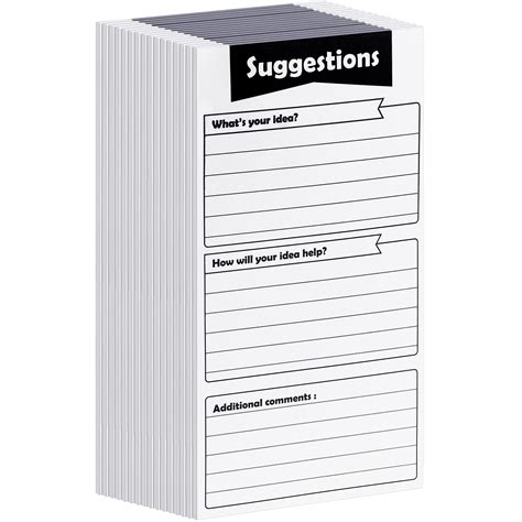 Buy 400 Sheets Suggestion Cards Comment Cards Suggestion Slips ...