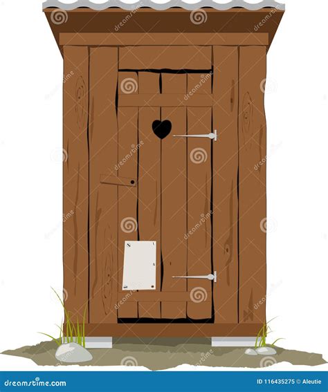 Outhouse cartoon stock vector. Illustration of plumbing - 116435275