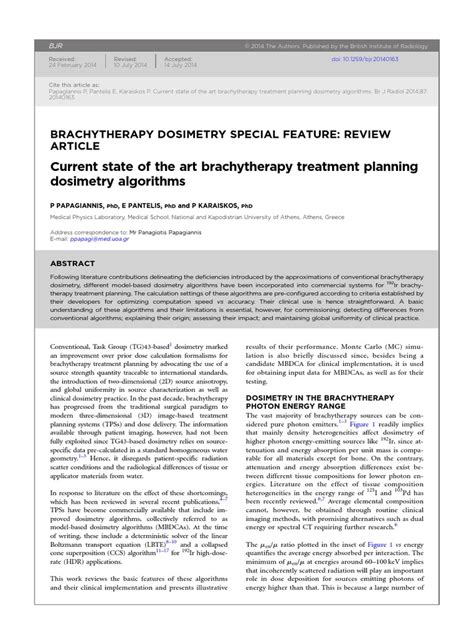 Dosimetry Algorithms | PDF | Dosimetry | Attenuation